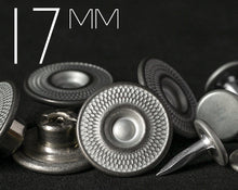 Load image into Gallery viewer, YKK | 17mm NET-PATTERN Jeans Button with Extra-long Aluminum Tack | YPCB-INA17E