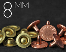 Load image into Gallery viewer, YKK | Full-brass 8mm Inverted Nipple Jeans Rivet | YR-IN8C