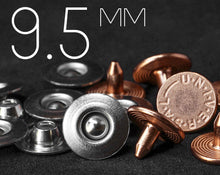 Load image into Gallery viewer, YKK | 9.5mm Full-brass Inverted Nipple Jeans Rivet | YR-IN95F