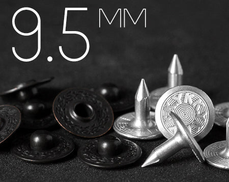 YKK | 9.5mm Laurel Wreath Nipple Jeans Rivet | YR-LN95