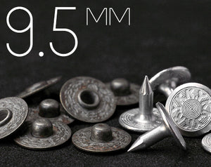 YKK | 9.5mm Laurel Wreath Nipple Jeans Rivet | YR-LN95