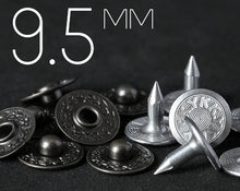Load image into Gallery viewer, YKK | 9.5mm Laurel Wreath Nipple Jeans Rivet | YR-LN95