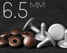 Load image into Gallery viewer, YKK | 6.5mm Convex-top Hollow Jeans Rivet with Copper Tack | YR-OC75C