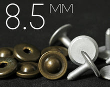 Load image into Gallery viewer, YKK | 8.5mm Hollow Nipple Jeans Rivet with Solid Copper Tack | YR-ON85C