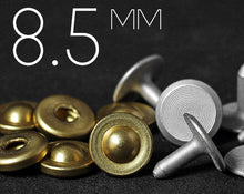 Load image into Gallery viewer, YKK | 8.5mm Hollow Nipple Jeans Rivet with Solid Copper Tack | YR-ON85C