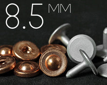 Load image into Gallery viewer, YKK | 8.5mm Hollow Nipple Jeans Rivet with Solid Copper Tack | YR-ON85C