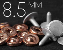 Load image into Gallery viewer, YKK | 8.5mm Hollow Nipple Jeans Rivet with Solid Copper Tack | YR-ON85C