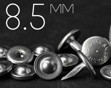 이미지를 갤러리 뷰어에 로드 , YKK | 8.5mm Hollow Nipple Jeans Rivet with Matching Aluminum Tack | YR-ONY85A