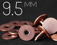 Load image into Gallery viewer, YKK | Unbranded Full-Copper 9.5mm Solid Jeans Rivet and Burr | YR-S95L
