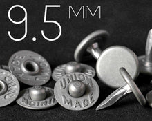Load image into Gallery viewer, YKK | 9.5mm UNION MADE Jeans Rivet with Matching Aluminum Tack | YR-UM95K
