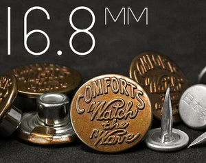 YKK | 16.8mm 'COMFORTS Watch the Wave' Jeans Button | YSCB-C168