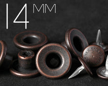 Load image into Gallery viewer, YKK | 14mm Long-shank Concave-top Single Prong Jeans Button with Aluminum Matching Tack | YSCB-CC14M