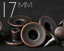 이미지를 갤러리 뷰어에 로드 , YKK | 17mm One-piece Concave-top Jeans Button with Aluminum Matching Tack | YSCB-CC17Y
