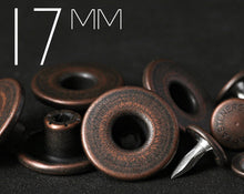 이미지를 갤러리 뷰어에 로드 , YKK | 17mm One-piece Flat-top Jeans Button with Aluminum Matching Tack | YSCB-F17M