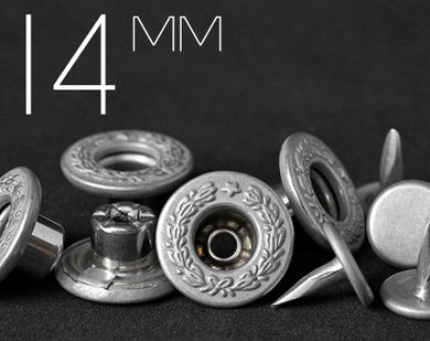 YKK | 14mm LAUREL WREATH Single-prong Donut Jeans Button | YSCB-FL14