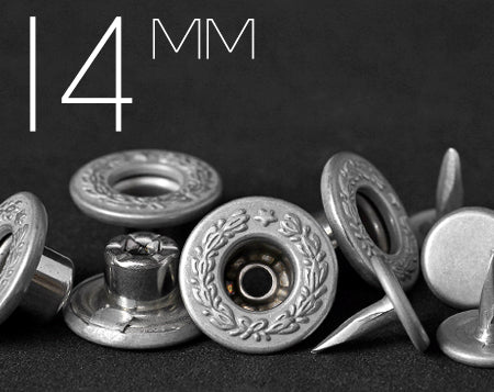 YKK | 14mm LAUREL WREATH Single-prong Donut Jeans Button | YSCB-FL14