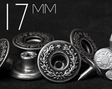 Load image into Gallery viewer, YKK | 17mm Laurel Wreath Single Prong Jeans Button | YSCB-FL17C
