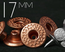 Load image into Gallery viewer, YKK | 17mm Hammered Pattern Single Prong Jeans Button | YSCB-MH17