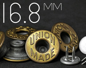 YKK | 16.8mm 'Union Made' Twin Prong Jeans Button | YSCB-UT168