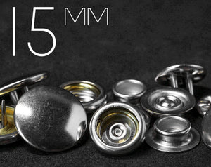 YKK | 15mm 볼록 상단 캡 링 스프링 스냅 패스너 | YC15*SK3X