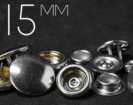 YKK | 15mm 볼록 상단 캡 링 스프링 스냅 패스너 | YC15*SK3X