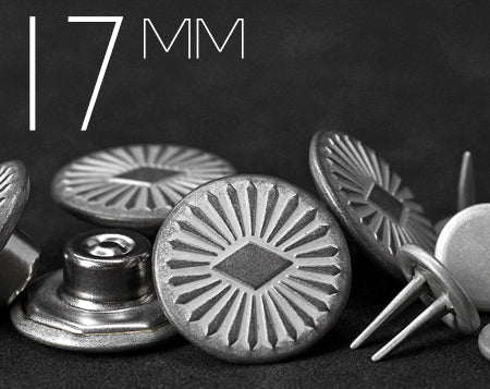 YKK | 16.8mm IWJ シングルプロングジーンズボタン | YPCB-W168