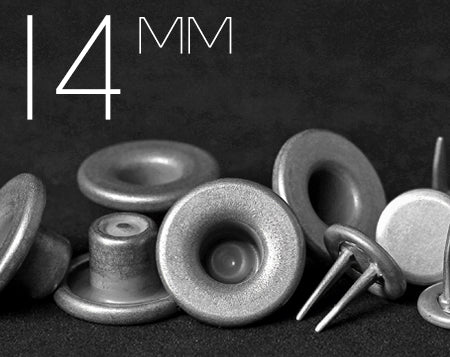 YKK | 14mm Long-shank One-piece Flat-top Extra-Long-Twin-Prong Jeans Fly Button | YTCB-F14E