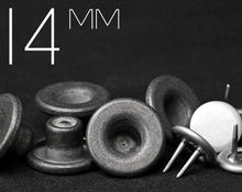 Load image into Gallery viewer, YKK | 14mm Long-shank One-piece Flat-top Twin-prong Jeans Fly Button | YTCB-F14