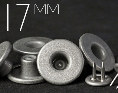 YKK | 17mm Long-shank One-piece Flat-top Twin-prong Jeans Button | YTCB-F17