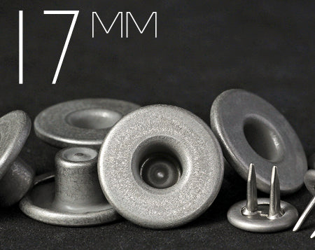 YKK | 17mm Long-shank One-piece Flat-top Twin-prong Jeans Button | YTCB-F17