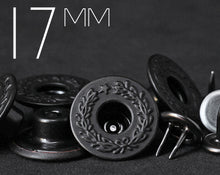 画像をギャラリービューアに読み込む, YKK | 16.8mm ツインプロング ローレルリース ドーナツ ジーンズ ボタン | YTCB-FL168