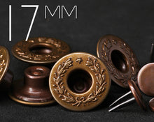 이미지를 갤러리 뷰어에 로드 , YKK | 16.8mm 트윈프롱 로렐리스 도넛 진 버튼 | YTCB-FL168