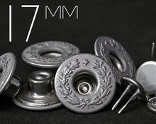 Load image into Gallery viewer, YKK | 17mm LAUREL WREATH Twin Prong Jeans Button with Extra-long Tack | YTCB-FL17E