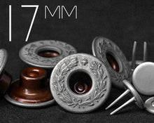 이미지를 갤러리 뷰어에 로드 , YKK | 16.8mm 트윈프롱 로렐리스 도넛 진 버튼 | YTCB-FL168