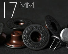 Load image into Gallery viewer, YKK | 17mm LAUREL WREATH Twin Prong Jeans Button | YTCB-FL17