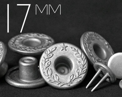 YKK | 17mm Long-shank LAUREL WREATH One-piece Extra-Long-Twin-Prong Jeans Fly Button | YTCB-L17E