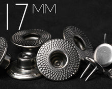 Load image into Gallery viewer, YKK | 17mm Sunburst Pattern Twin-prong Jeans Button | YTCB-SP17