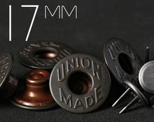 画像をギャラリービューアに読み込む, YKK | 16.8mm ユニオン製シングルプロングジーンズボタン | YPCB-U168