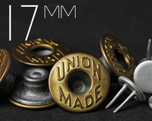 이미지를 갤러리 뷰어에 로드 , YKK | 17mm UNION MADE Long Twin-prong Jeans Button | YTCB-UT17E