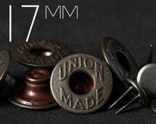 이미지를 갤러리 뷰어에 로드 , YKK | 17mm UNION MADE Long Twin-prong Jeans Button | YTCB-UT17E