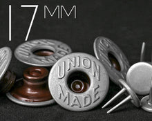이미지를 갤러리 뷰어에 로드 , YKK | 17mm UNION MADE Long Twin-prong Jeans Button | YTCB-UT17E