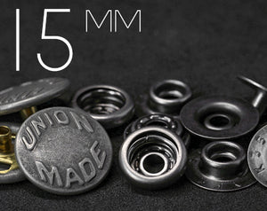 YKK | 15mm 凸型トップリングスプリングスナップファスナー | YC15*SK35M