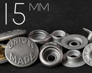 YKK - PERMEX | 24L / 15MM UNION MADE Ring-spring Press Snap Fastener | YU15J-PMX