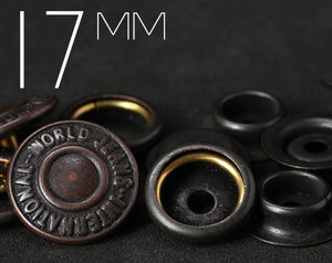 YKK | 17mm IWJ Convex Top Ring-spring Snap Fastener | YW17V-SK75