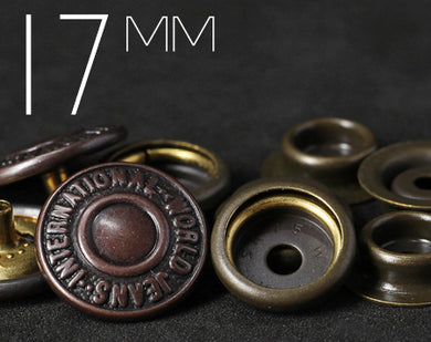 YKK | 17mm IWJ Convex Top Ring-spring Snap Fastener | YW17V*SK75