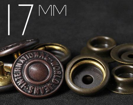 YKK | 17mm IWJ Convex Top Ring-spring Snap Fastener | YW17V*SK75