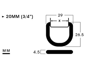 20MM (3/4”) POM D-ring | B2D-4