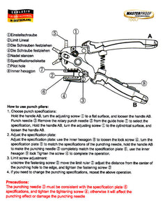 MASTERPROOF | Multifunctional Heavy-duty Hole Punch Plier | HHP-M1