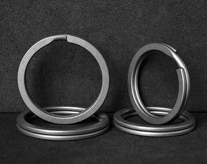 [ Matte Finish ] 25 / 28 MM Titanium Split Ring | EKR-TBM