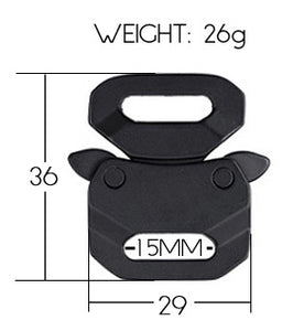 16MM (5/8”) Heavy-duty Zinc Alloy Tactical Quick Release Buckle | EKZB-2